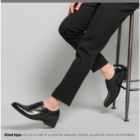 Chamaripa 7cm Elevator Oxford height Increasing dress shoes 42 9.5-10 Sz up1/2-1 - Picture 2 of 10